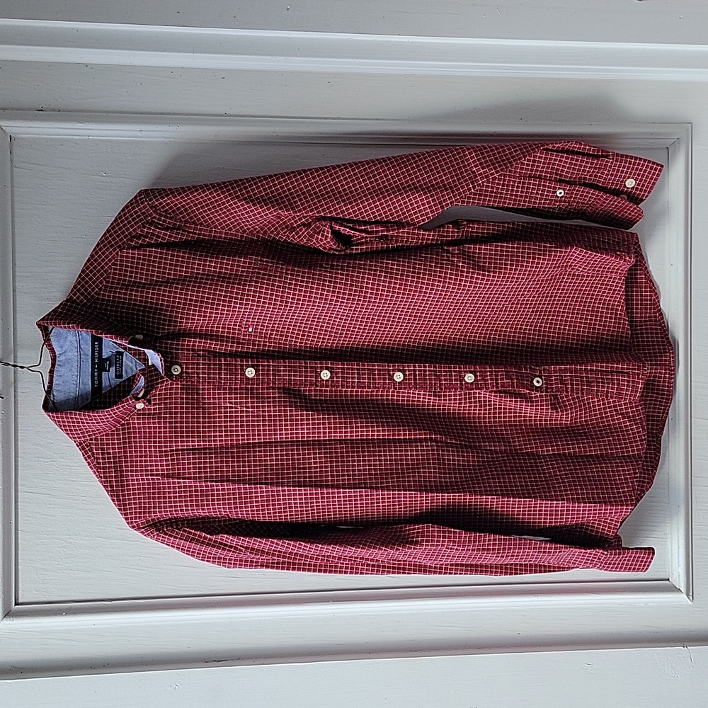 Boys Tommy Hilfiger Coupe Clasique checkered shirt size S